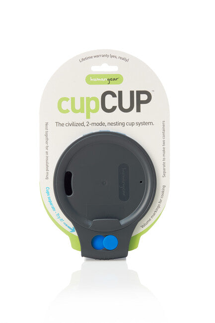 Humangear CupCUP turistička čaša 2u1 s integriranom dodatnom čašom i poklopcem, ugljeno-plava