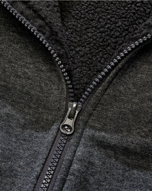 Brandit Sweatjacket muški pulover s toplom podstavom Teddylining, crni melange
