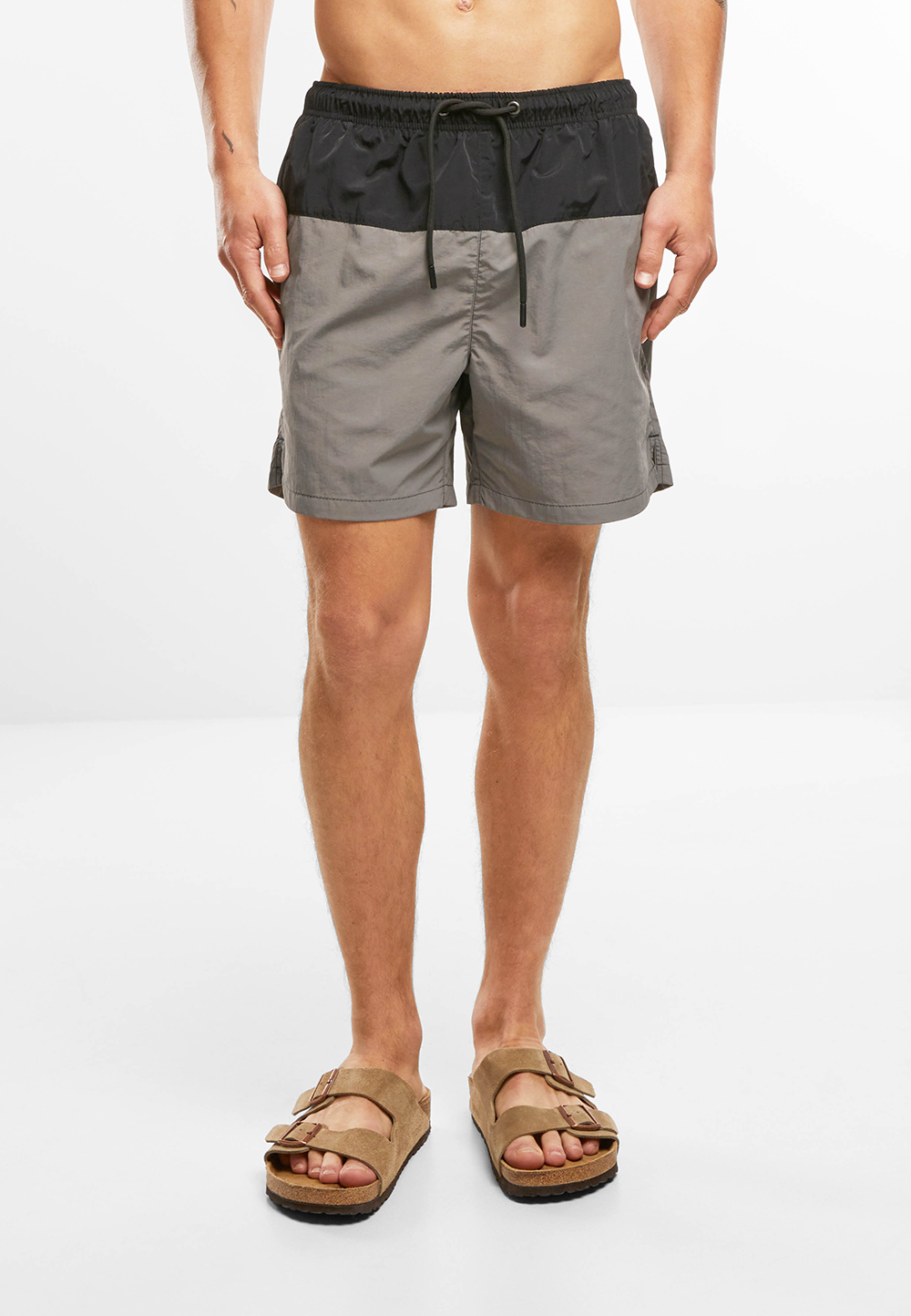 Brandit Swimshort Basic pánske plavky, black/grey