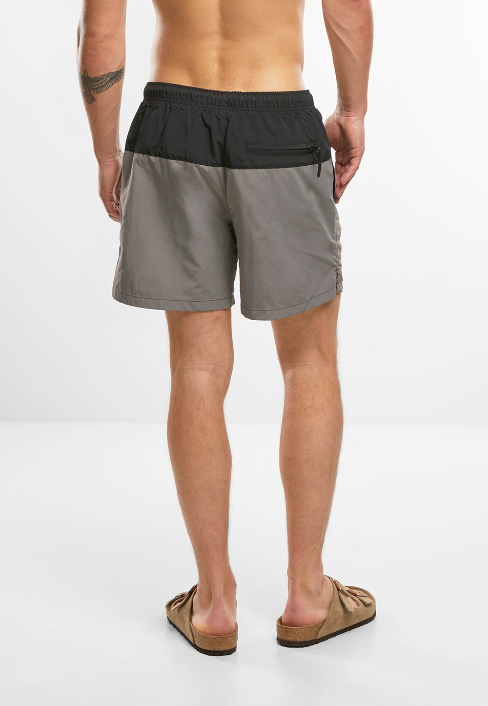 Brandit Swimshort Basic pánske plavky, black/grey