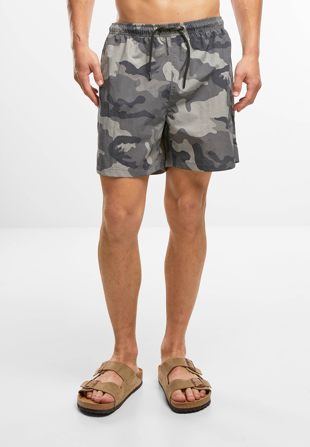 Brandit Swimshort Basic pánske plavky, grey camo