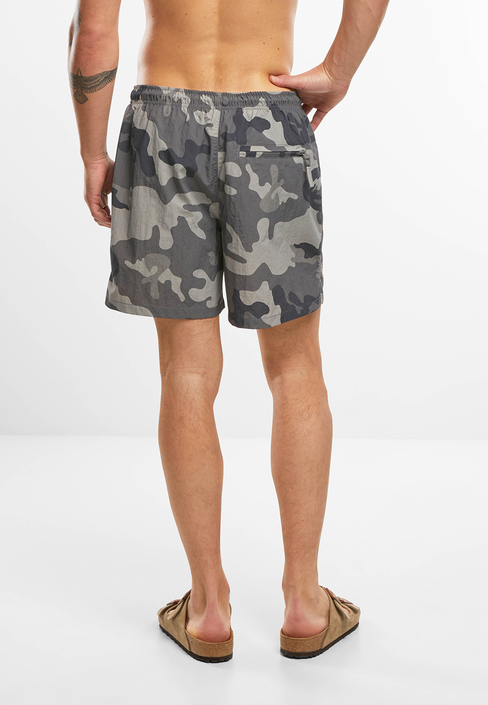 Brandit Swimshort Basic pánske plavky, grey camo