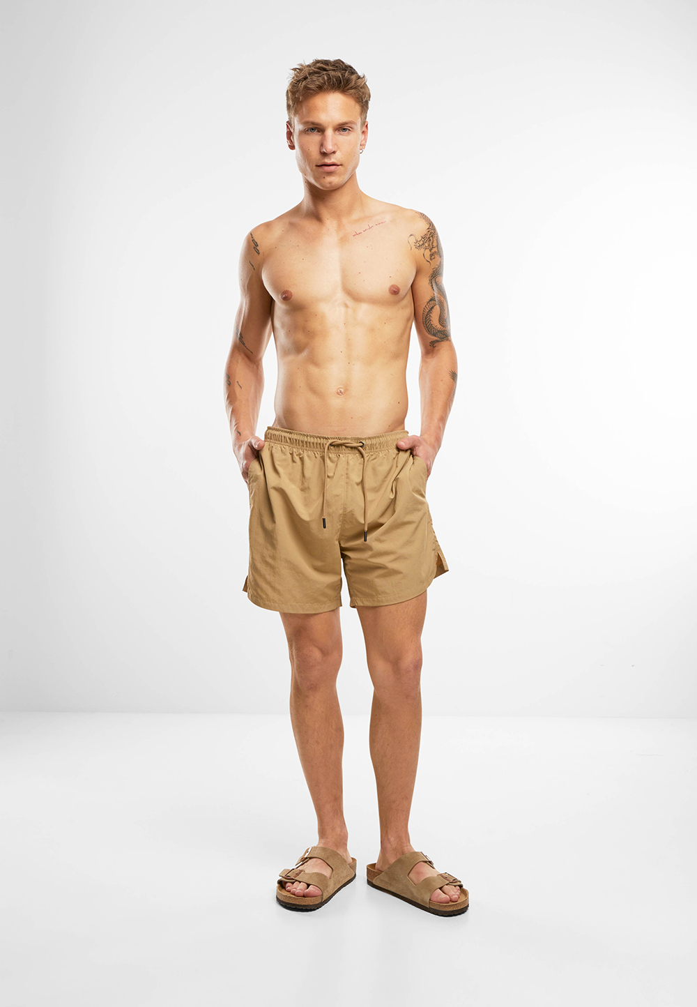 Brandit Swimshort Basic pánske plavky, camel