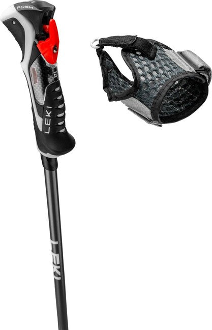 LEKI Carbon 14 3D skijaški štapovi za spust, crna/tamna antracitna/svjetlocrvena