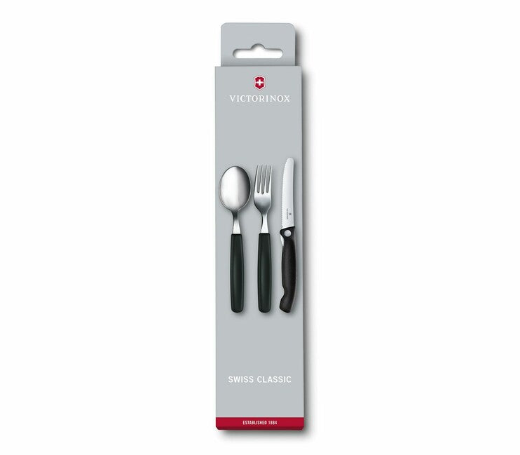 Victorinox Swiss Classic set pribora 3-dijelni, crni