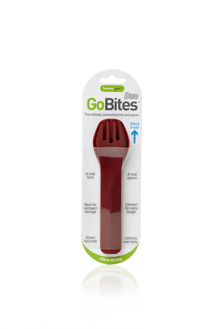 Humangear GoBites DUO pribor za jelo, crveni