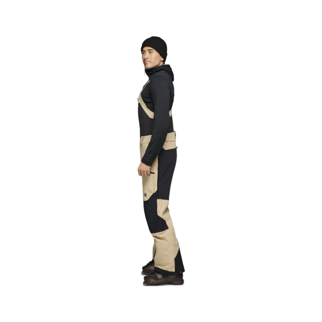 Black Diamond Recon Stretch Pro Bibs muške hlače s naramenicama, khaki-smoke