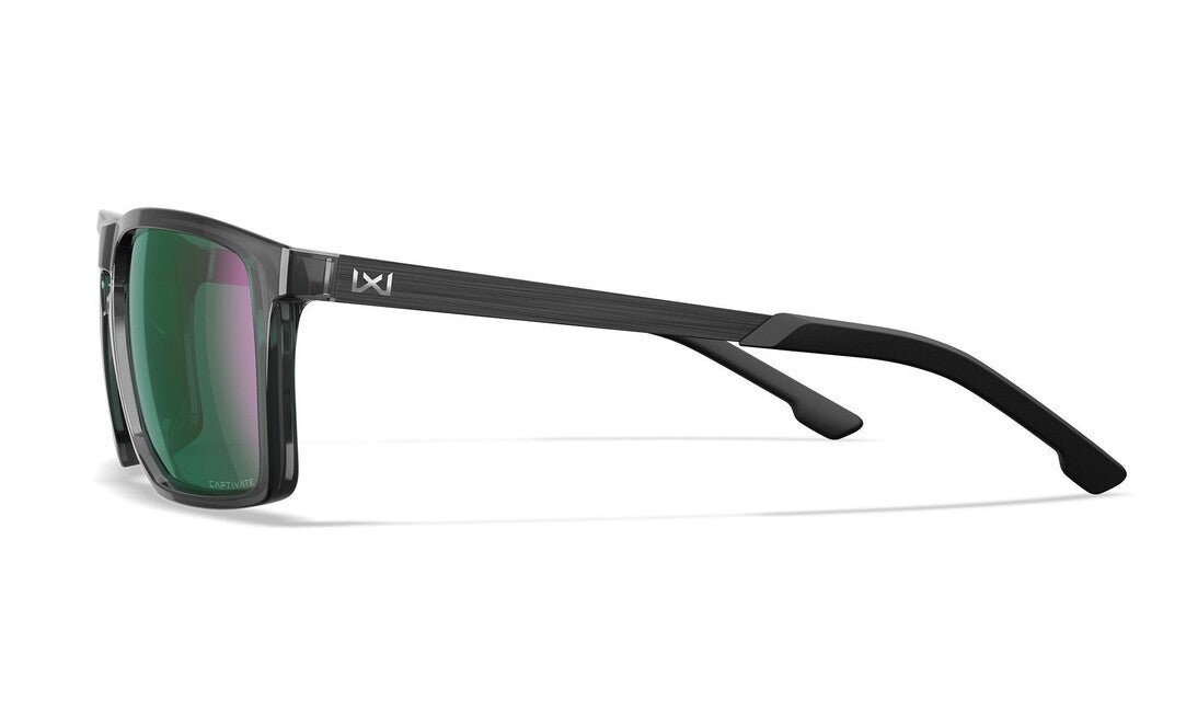 Wiley X Axe sunčane naočale Captivate Polarized Green Mirror/Gloss Crystal Grey