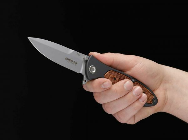 BÖKER® Turbine nož 9,7 cm, aluminij, drvo Palisander