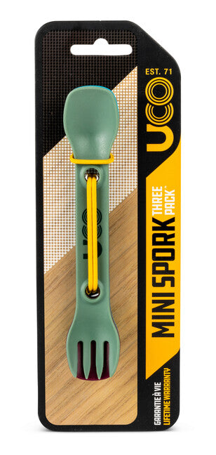 UCO Mini Spork set pribora 3 kom, zeleni, ljubičasti, plavi