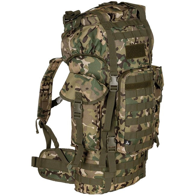 MFH MOLLE ruksak 65L, aluminijska šipka, op.-camo