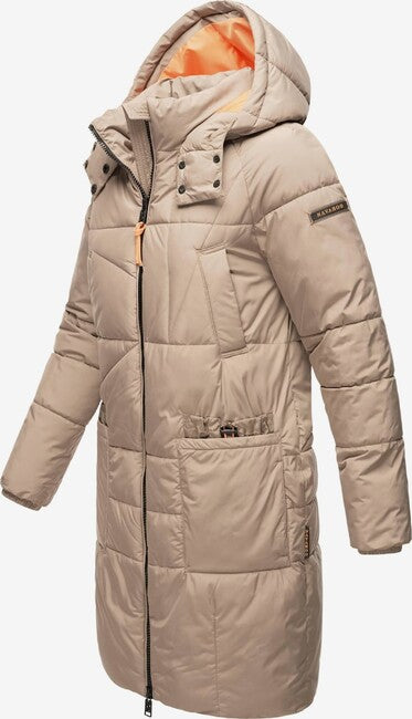 Navahoo Bliblablubb ženska zimska jakna s kapuljačom, Taupe grey