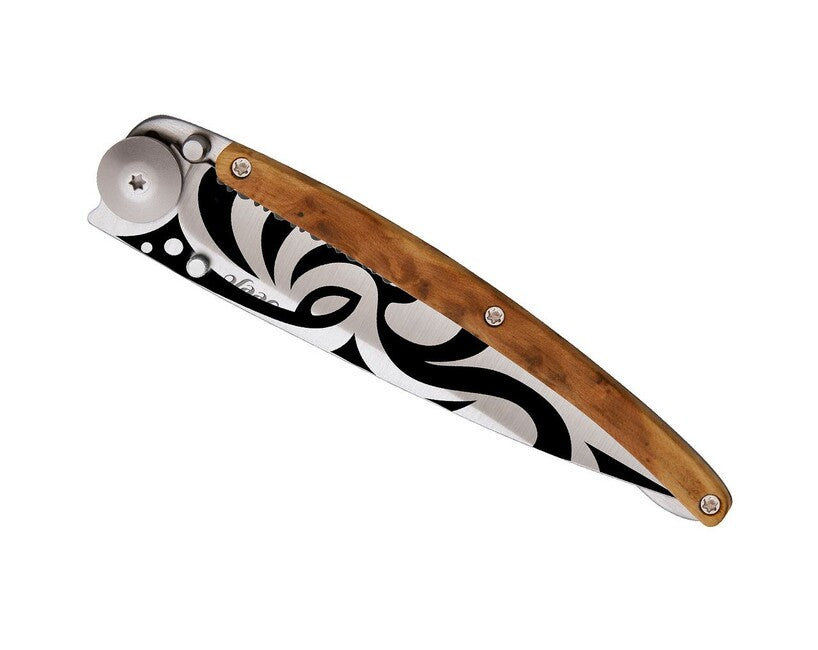 Deejo Serration sklopivi nož juniper Tribal