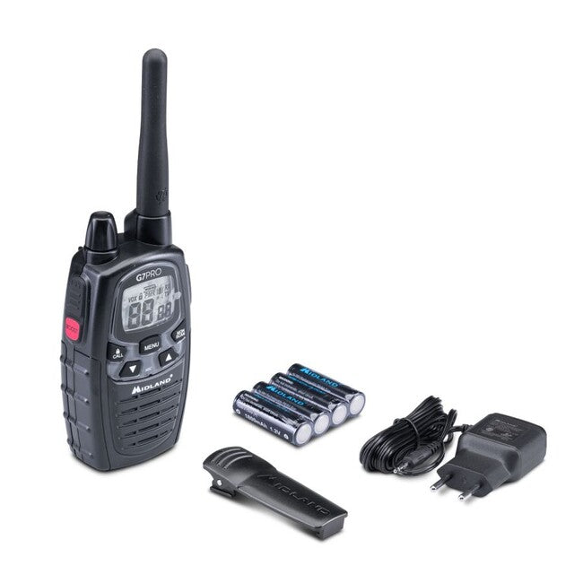 Midland G7 Pro radio, crni