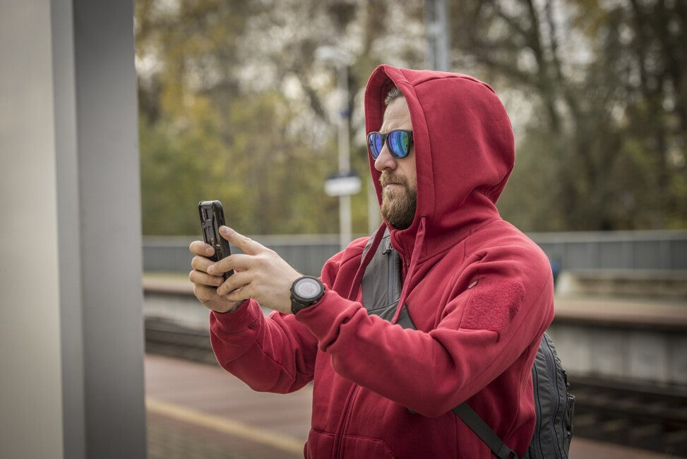 Helikon-Tex gradski pulover taktički FullZip, Red