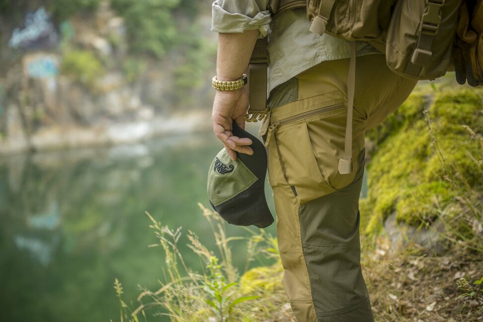 Helikon-Tex kapa sa šiltom PolyCotton Ripstop logom, Coyote / Olive Green