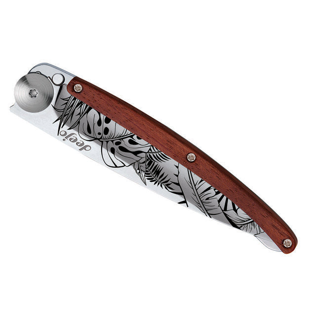 Deejo Tattoo Mirror sklopivi nož coralwood Jungle