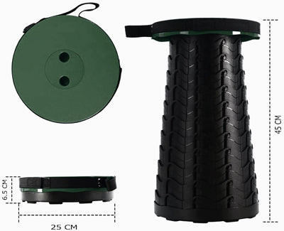 Origin Outdoors teleskopska stolica, crna 45cm
