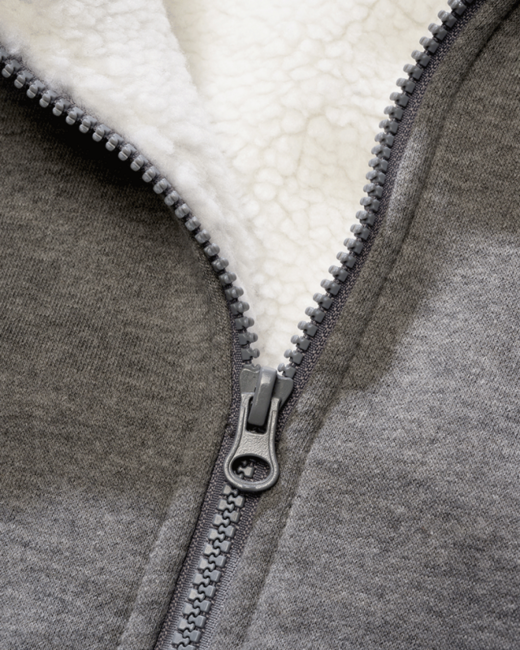 Brandit Sweatjacket muški pulover s toplom podstavom Teddylining, tamnosivi melange