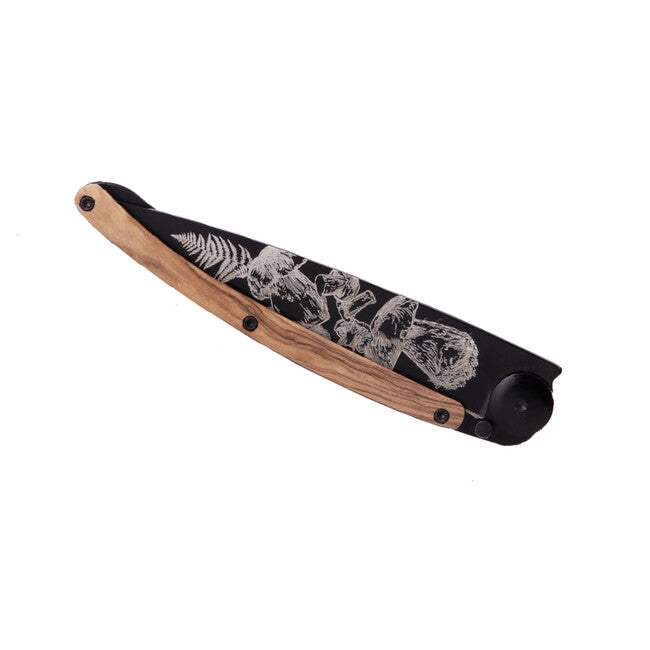Deejo Tattoo sklopivi nož black olive wood, Mushroom