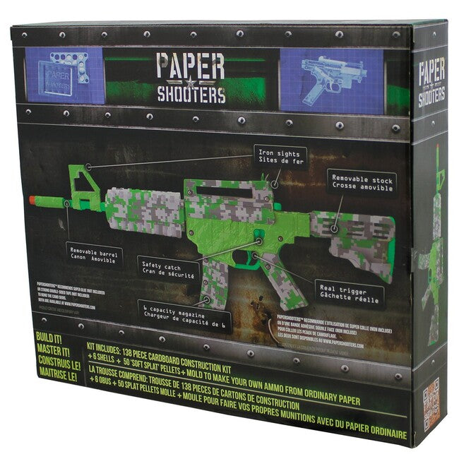 PAPER SHOOTERS Green Spit sklapajući set oružja