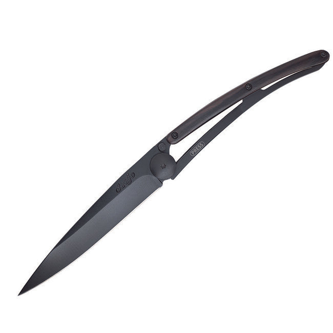 Deejo sklopivi nož ebony wood, crni