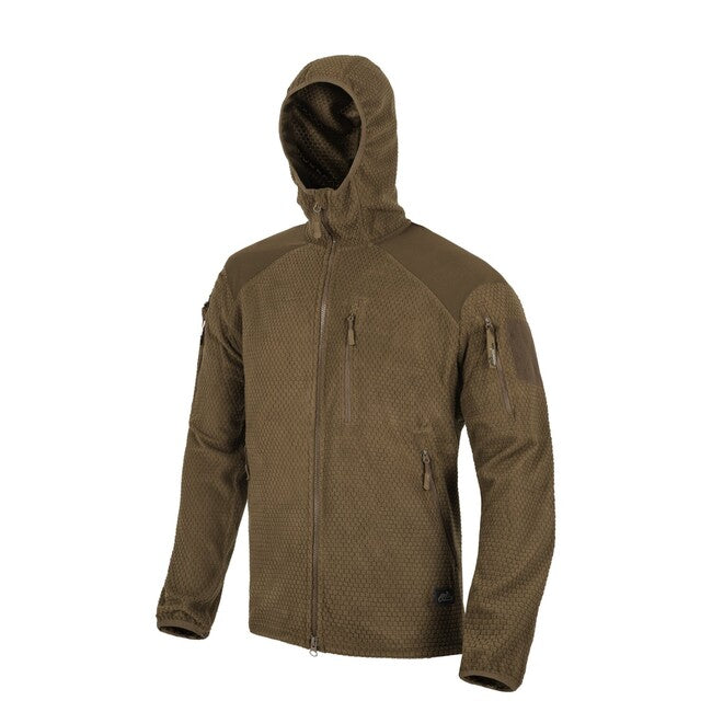 Helikon-Tex ALPHA HOODIE pulover Grid Fleece, Shadow Grey