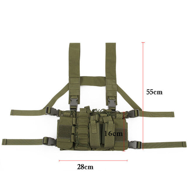 DRAGOWA D3 prsni nosač Chest Rig, Olive