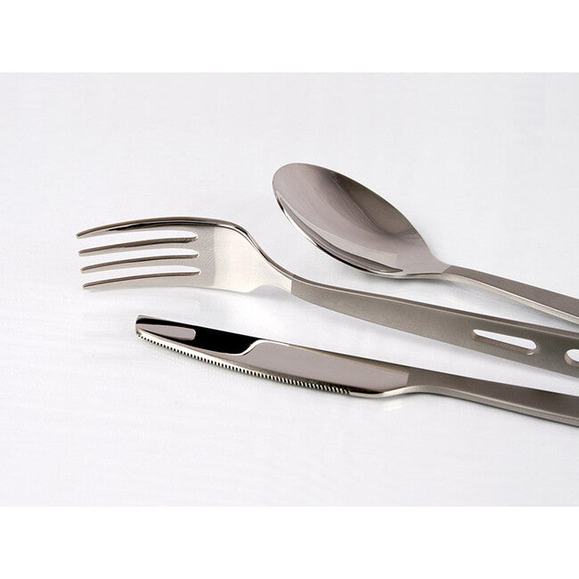 Lifeventure Knife Fork Spoon Set - Basic turistički pribor za jelo