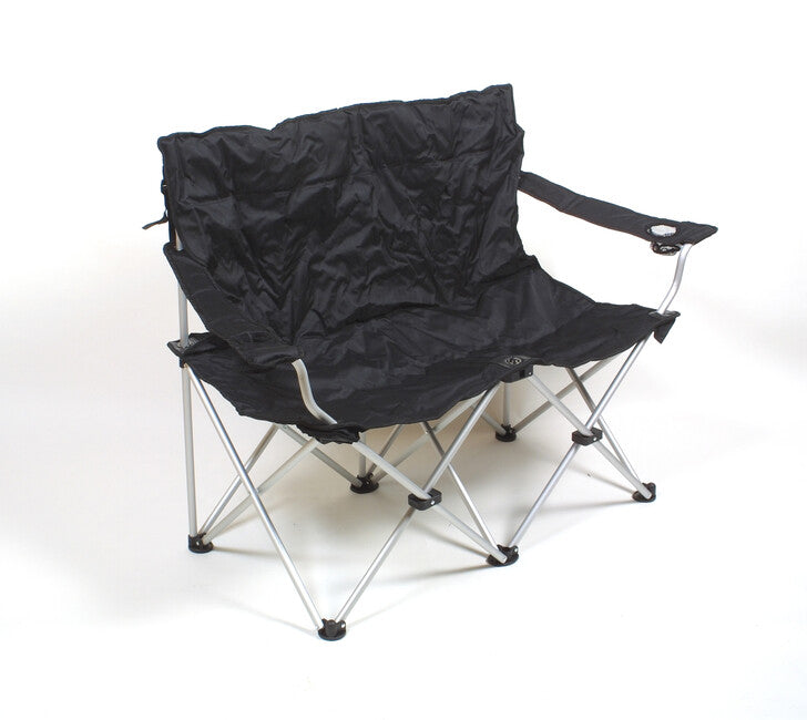 BasicNature Love Seat putna fotelja, crna