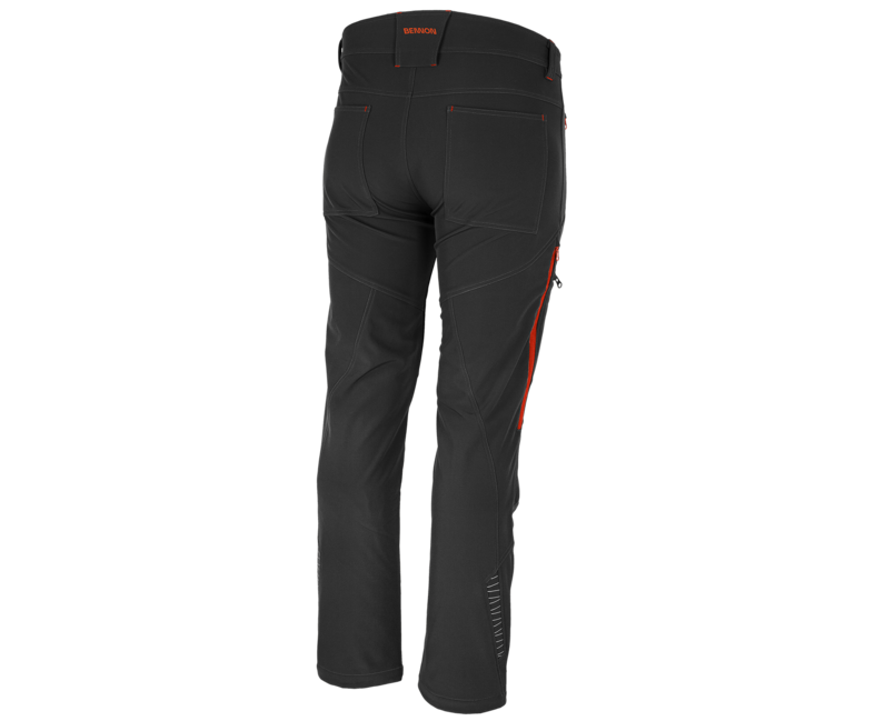 BENNON FORCE softshell hlače, crne/crvene