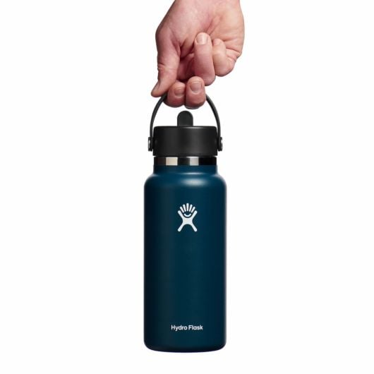 Hydro Flask Wide Mouth termoboca s nastavkom Flex Straw Cap Široka 32 OZ, indigo, 946 ml