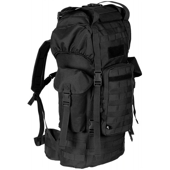 MFH MOLLE ruksak 65L, aluminijska šipka, crni