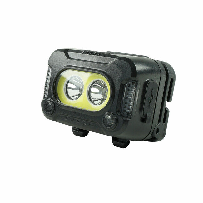 Technik naglavna svjetiljka LED CREE XPG-2+LED COB s gumiranom površinom USB-C crveno svjetlo stroboskop
