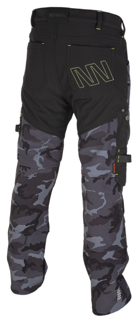BENNON CAMOS softshell hlače, crne/sive
