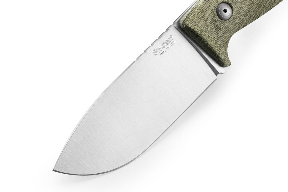 Lionsteel M3 lovački nož s ručkom od zelenog platna CVG