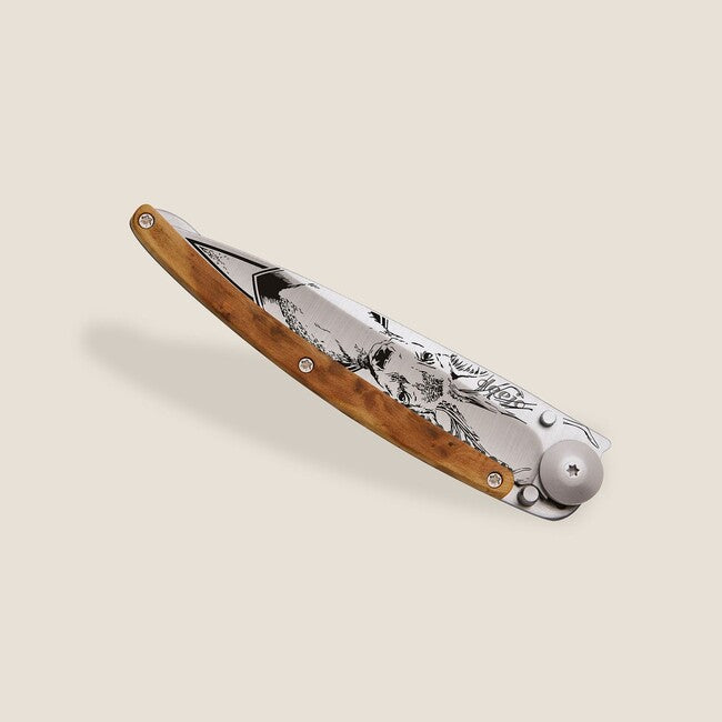 Deejo Serration sklopivi nož titan wood Deer