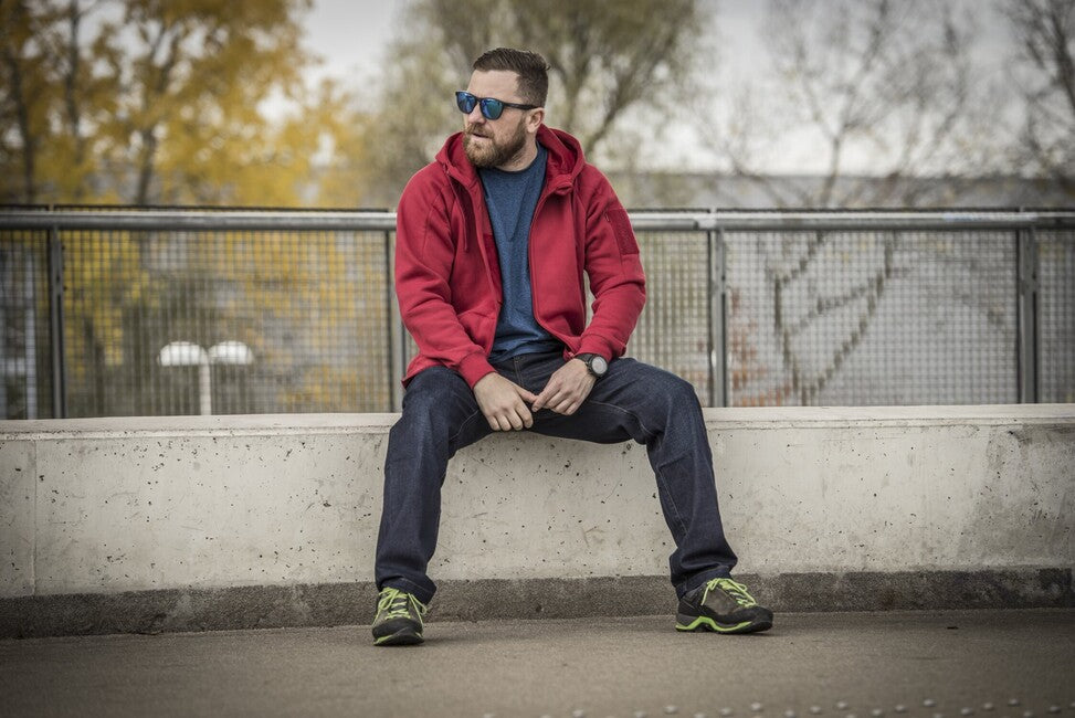 Helikon-Tex gradski pulover taktički FullZip, Red