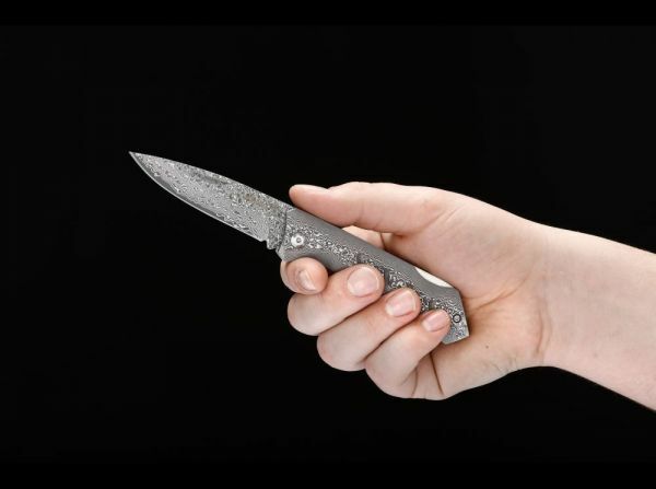 BÖKER® Damascus Dominator džepni nož 8,4 cm, damaščanski čelik