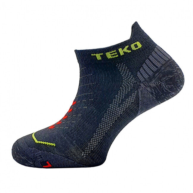 TEKO eco RUN 1.0 ULTRA niske ultralagane trkačke MERINO čarape, crne