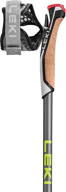 LEKI Traveller Alu Nordic Walking štapovi, crn-srebrnosiv-neonski žut, 90 - 130 cm