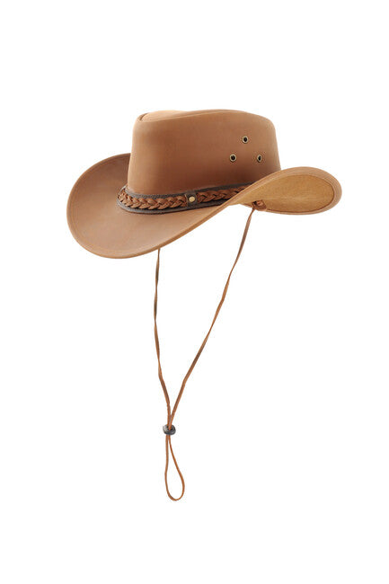 Origin Outdoors Cattleman kožni šešir, smeđ