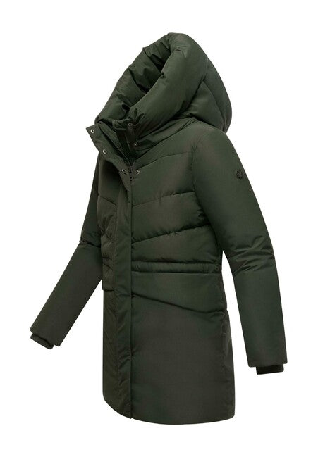 Marikoo Delilah16 ženska zimska jakna s kapuljačom, Dark olive