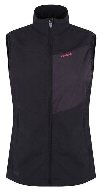 HUSKY Salien ženski softshell prsluk, crni
