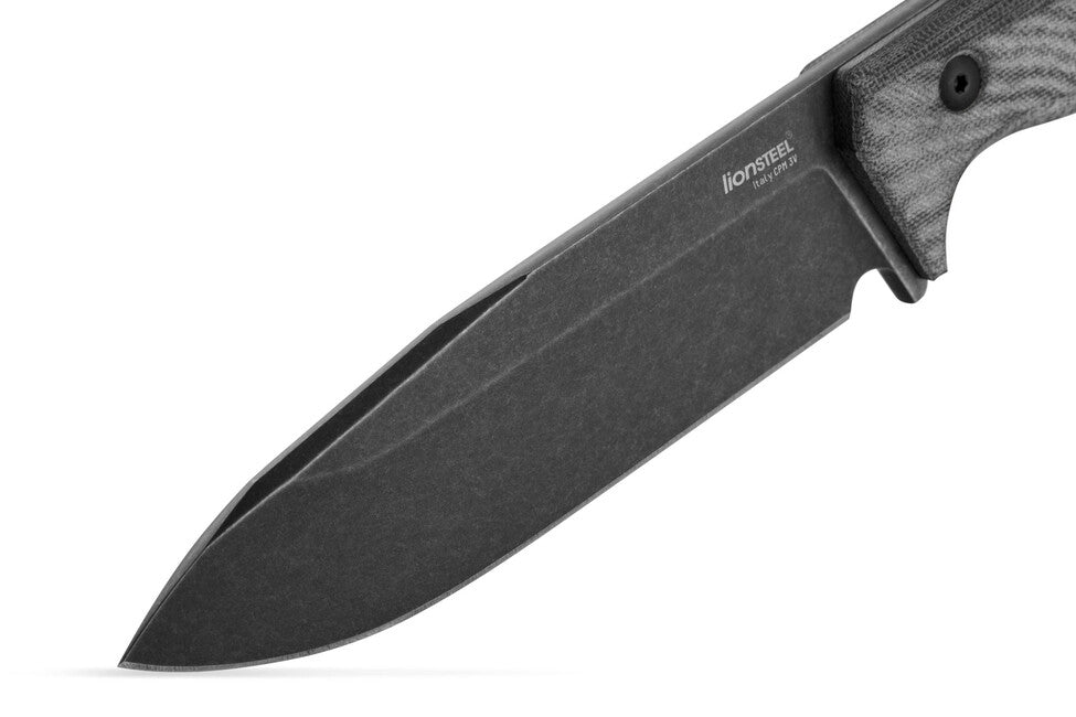 Lionsteel T6B dugačak bodež s ručkom od micarte CVB CPM 3V, old black