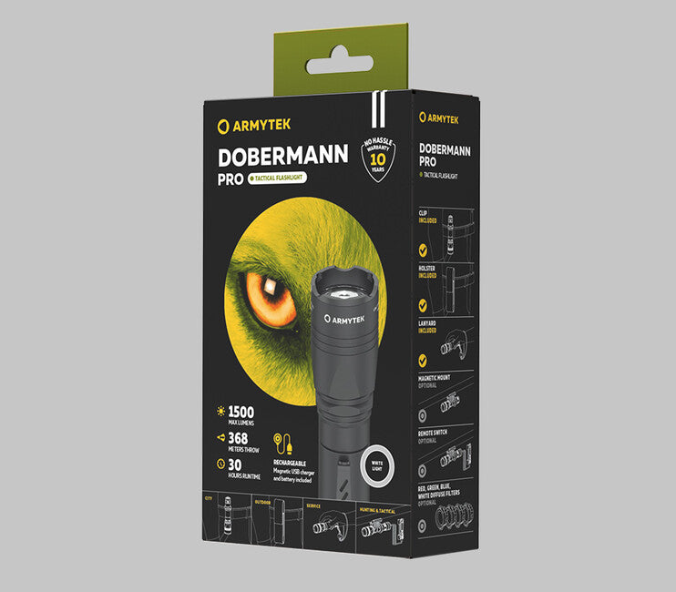 ArmyTek Dobermann Pro džepna svjetiljka LED, White, napajanje iz akumulatora, 1400 lm, 114 g