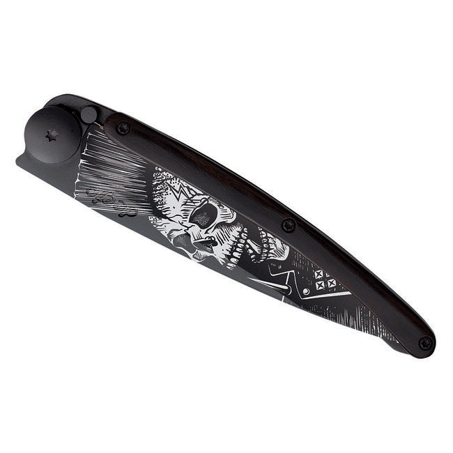 Deejo Tattoo sklopivi nož black ebony wood Punk