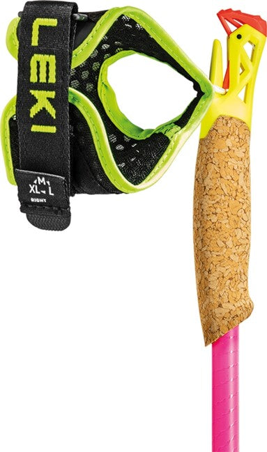 LEKI Ultratrail FX.One Superlite Trail Running štapovi, neonsko ružičasta - neonsko žuta - prirodni karbon