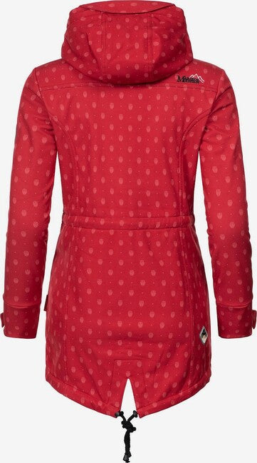 Marikoo Zimtzicke P ženska softshell jakna zimska s kapuljačom, Red w. P