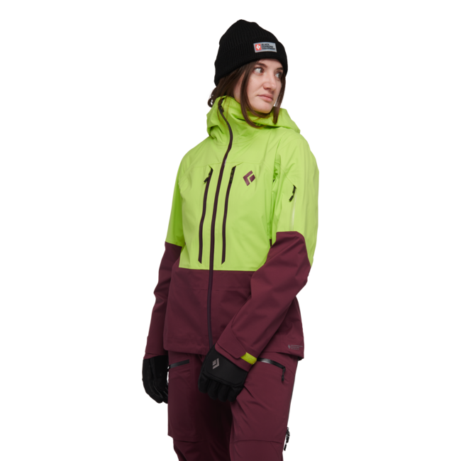 Black Diamond Recon Lt Stretch Shell skijaška jakna ženska, aloe-blackberry